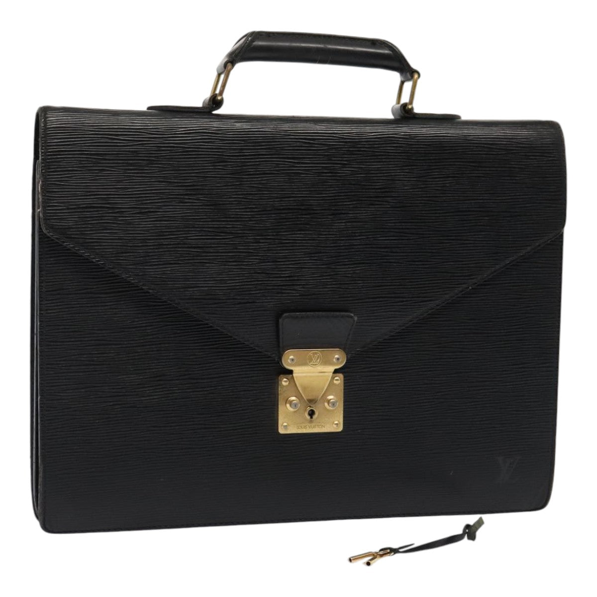 LOUIS VUITTON Epi Serviette Conseiller Briefcase Black M54422 LV Auth bs17515