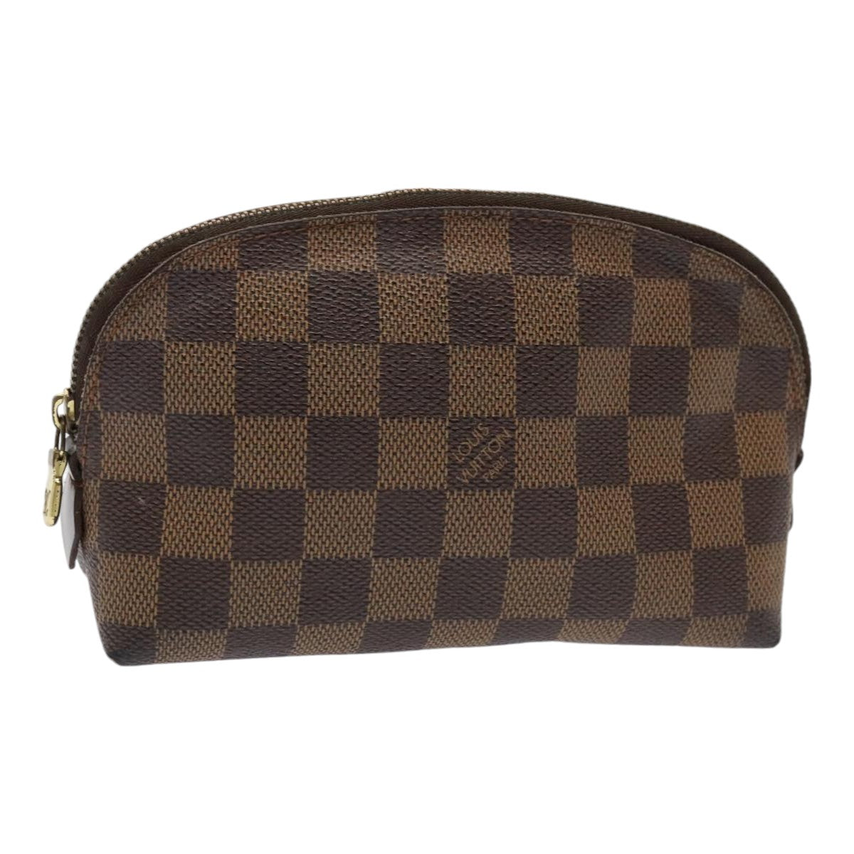 LOUIS VUITTON Damier Ebene Pochette Cosmetic PM Pouch N47516 LV Auth bs17543