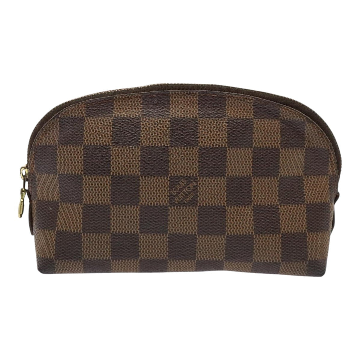 LOUIS VUITTON Damier Ebene Pochette Cosmetic PM Pouch N47516 LV Auth bs17543