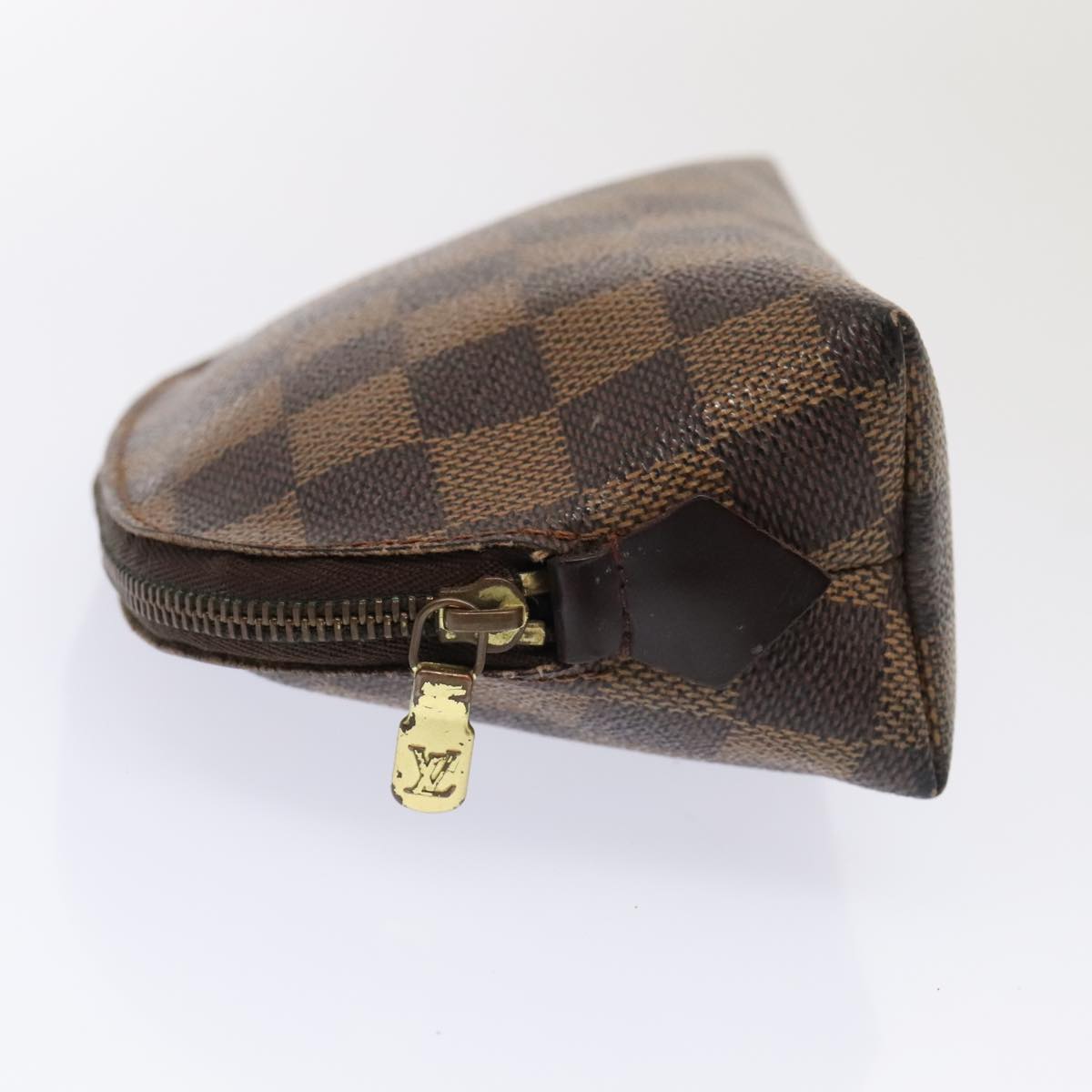 LOUIS VUITTON Damier Ebene Pochette Cosmetic PM Pouch N47516 LV Auth bs17543