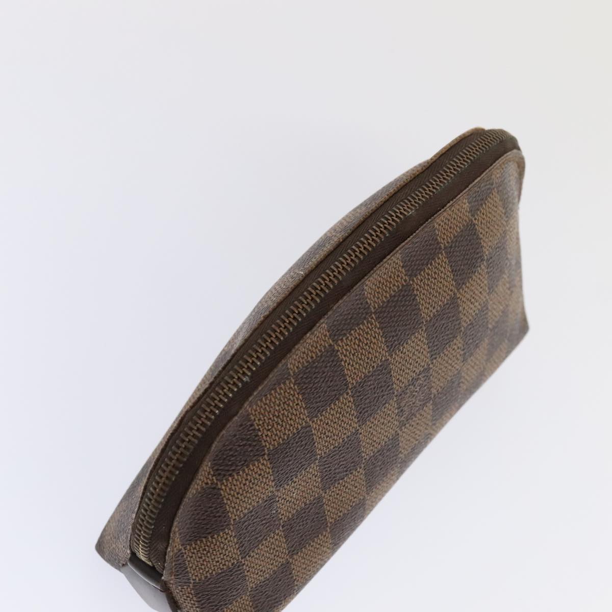 LOUIS VUITTON Damier Ebene Pochette Cosmetic PM Pouch N47516 LV Auth bs17543