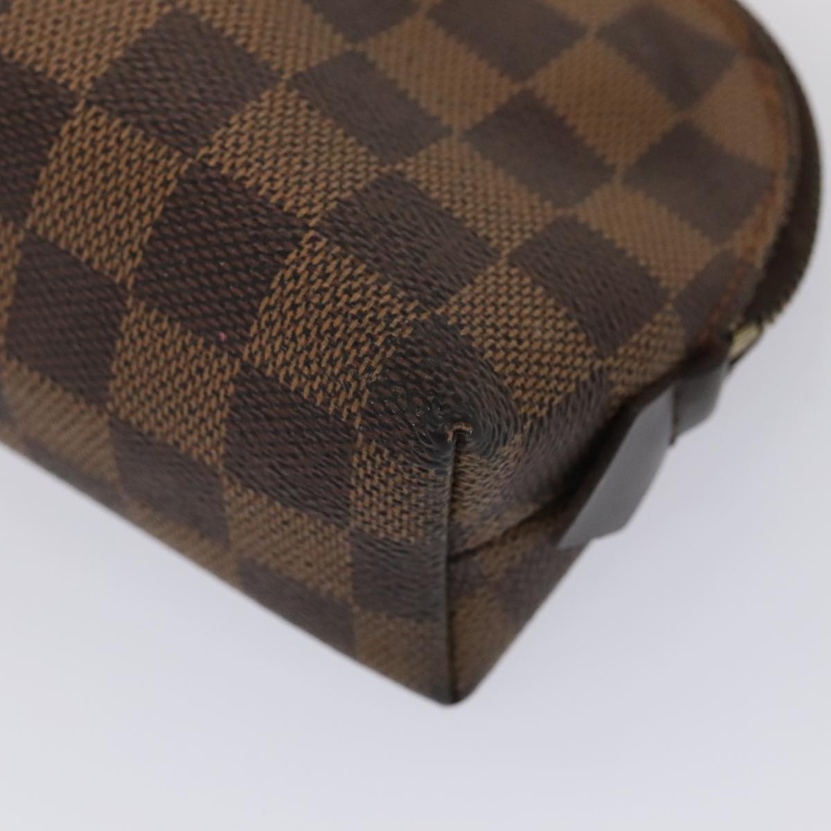 LOUIS VUITTON Damier Ebene Pochette Cosmetic PM Pouch N47516 LV Auth bs17543