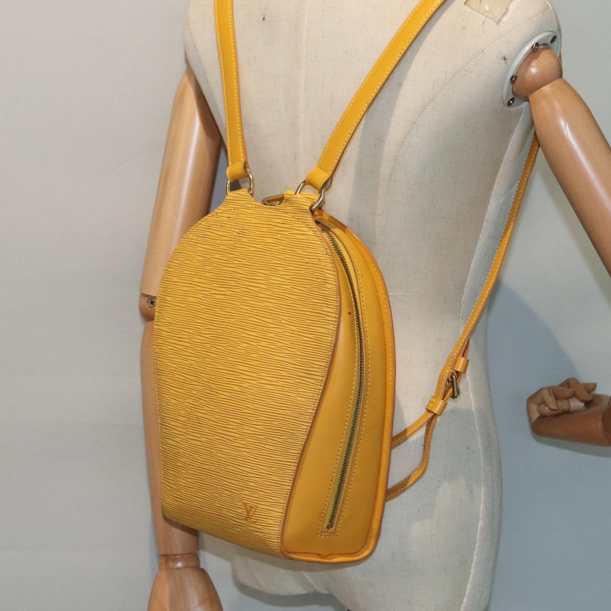 LOUIS VUITTON Epi Mabillon Backpack Yellow M52239 LV Auth bs17564