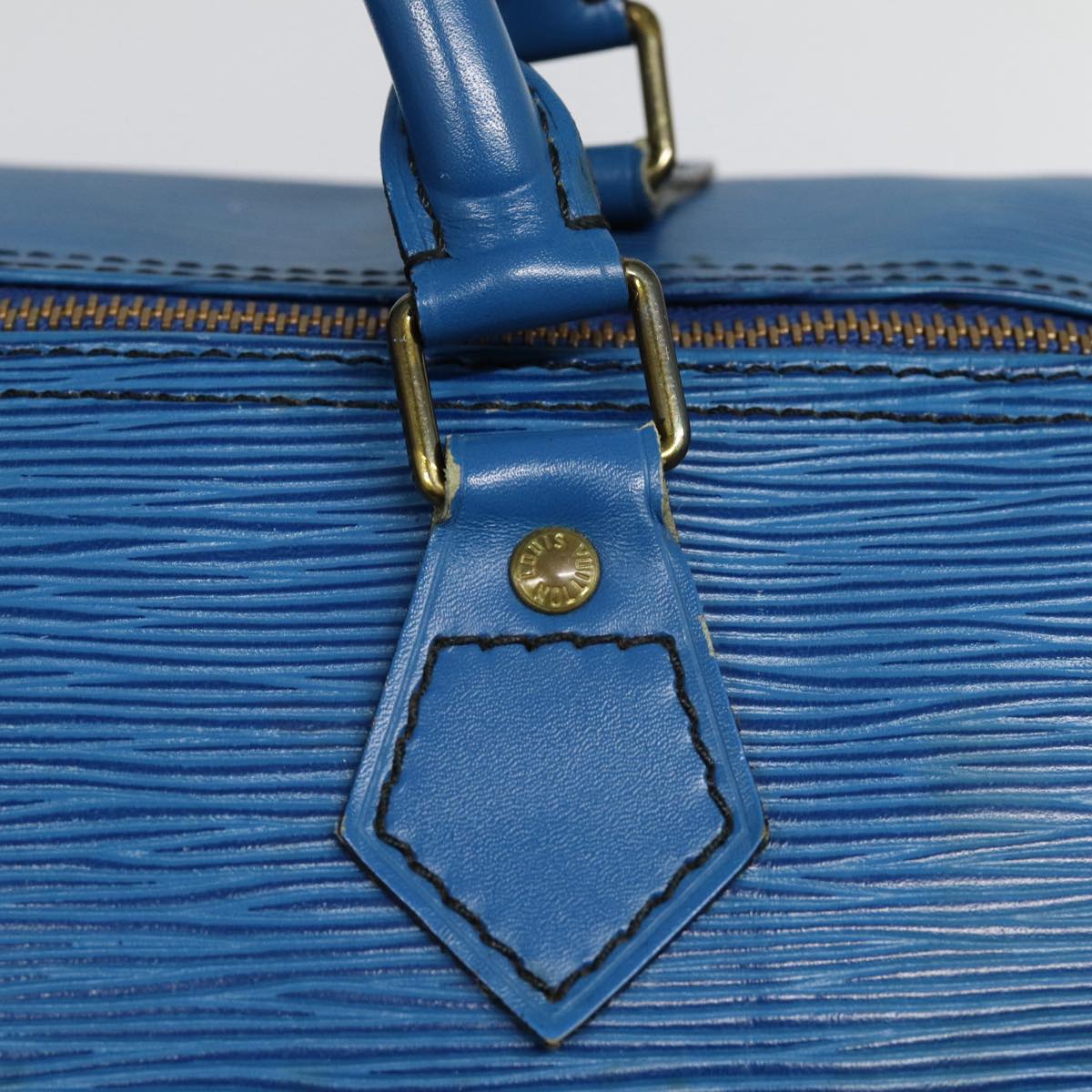 LOUIS VUITTON Epi Speedy 40 Hand Bag Toledo Blue M42985 LV Auth bs17579