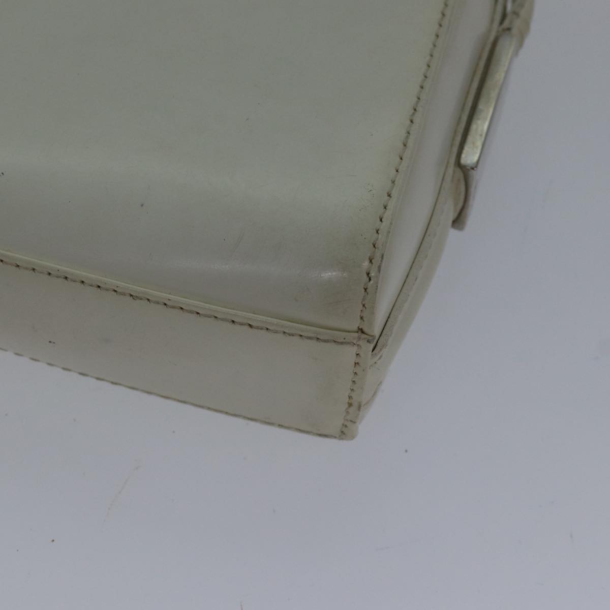 GUCCI Shoulder Bag Leather White Silver 007 1014 0274 Auth bs17611