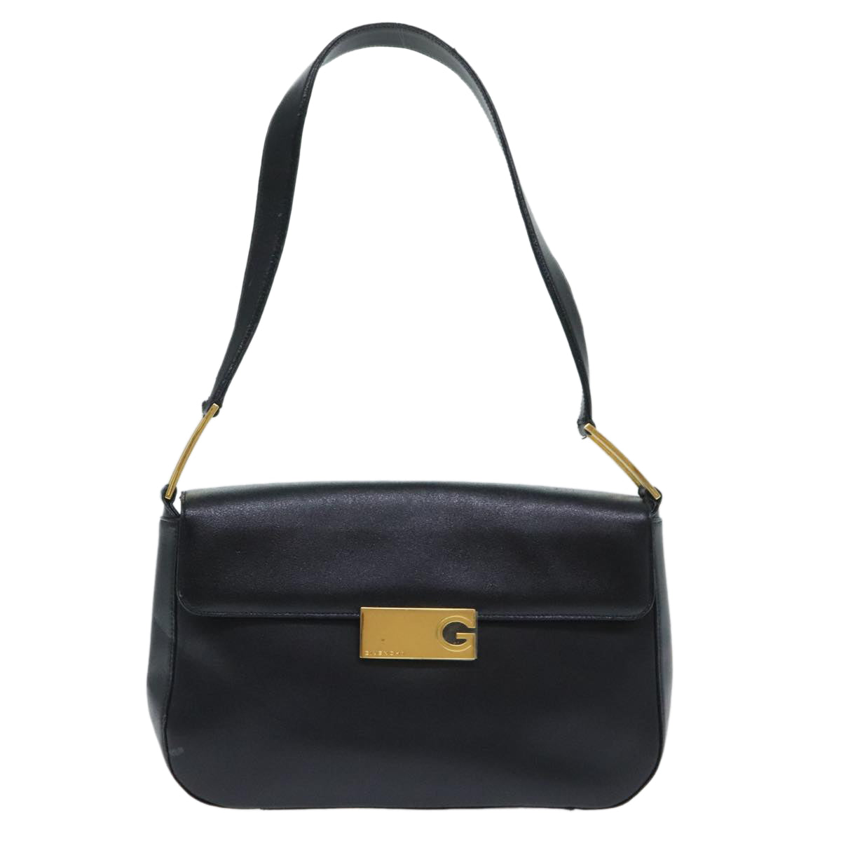 GIVENCHY Shoulder Bag Leather Black Auth bs17645