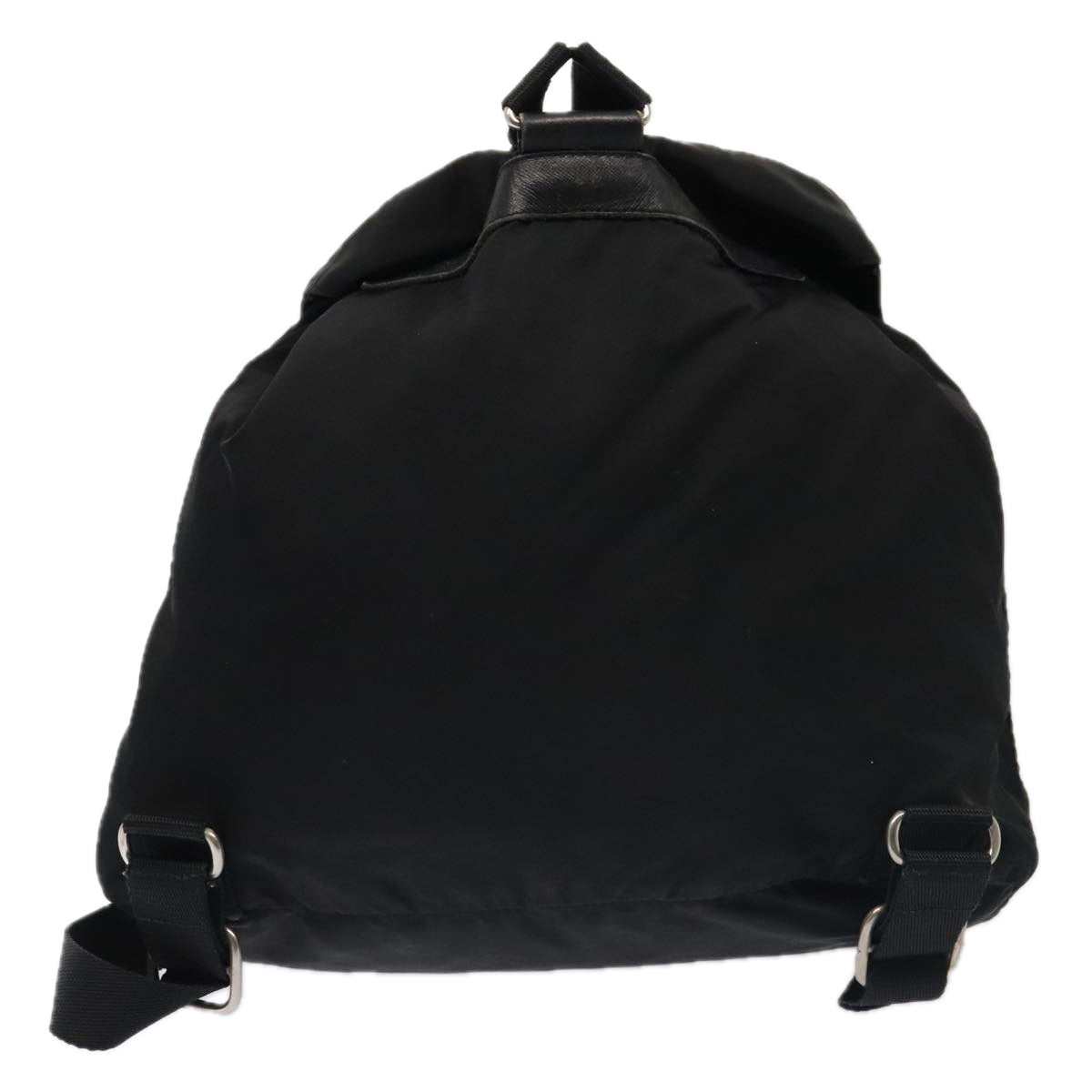 PRADA Backpack Nylon Black Silver Auth bs17650