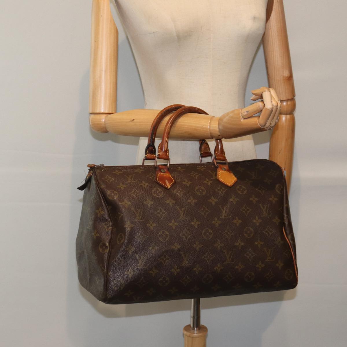 LOUIS VUITTON Monogram Speedy 35 Hand Bag M41524 LV Auth bs17678