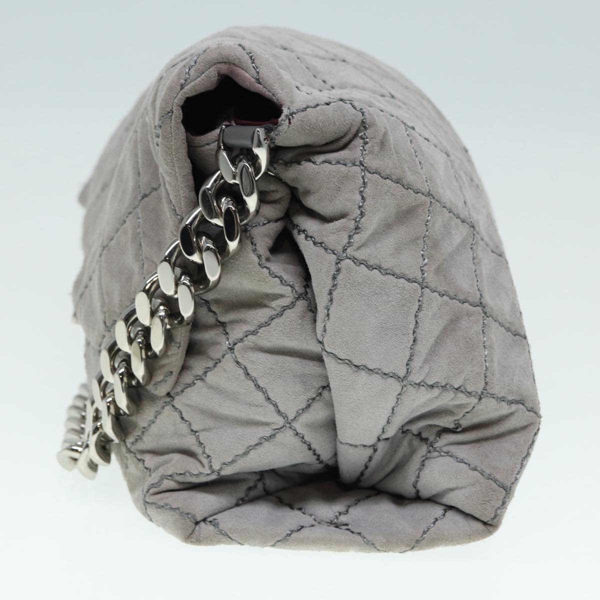 Stella MacCartney Chain Shoulder Bag polyester Gray Silver Auth bs17685