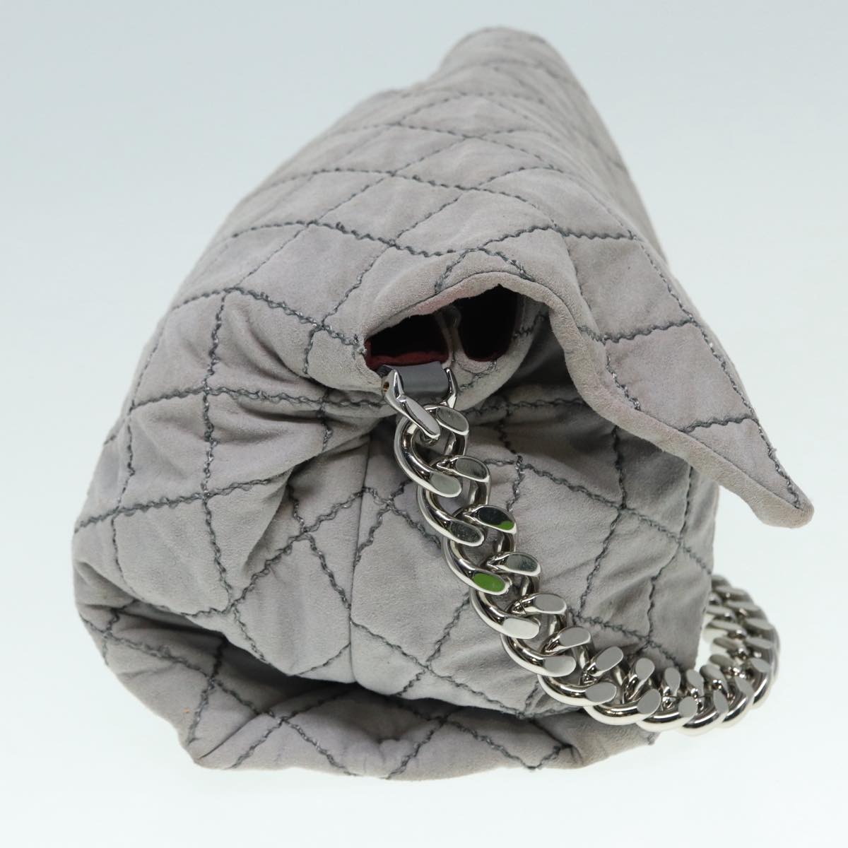 Stella MacCartney Chain Shoulder Bag polyester Gray Silver Auth bs17685