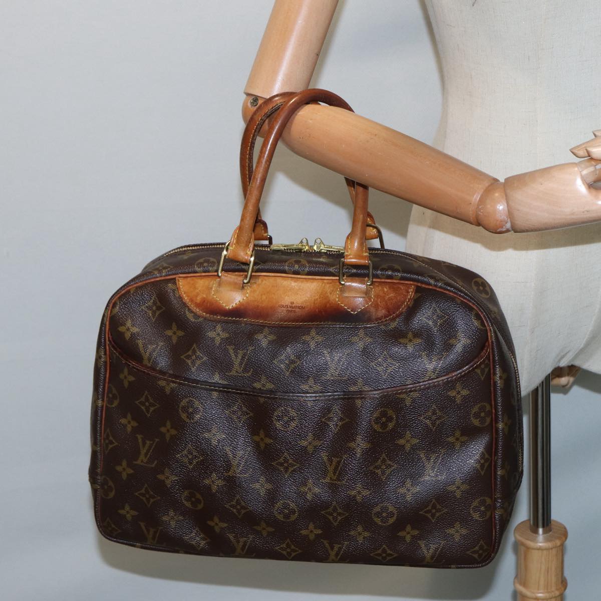 LOUIS VUITTON Monogram Deauville Hand Bag M47270 LV Auth bs17745