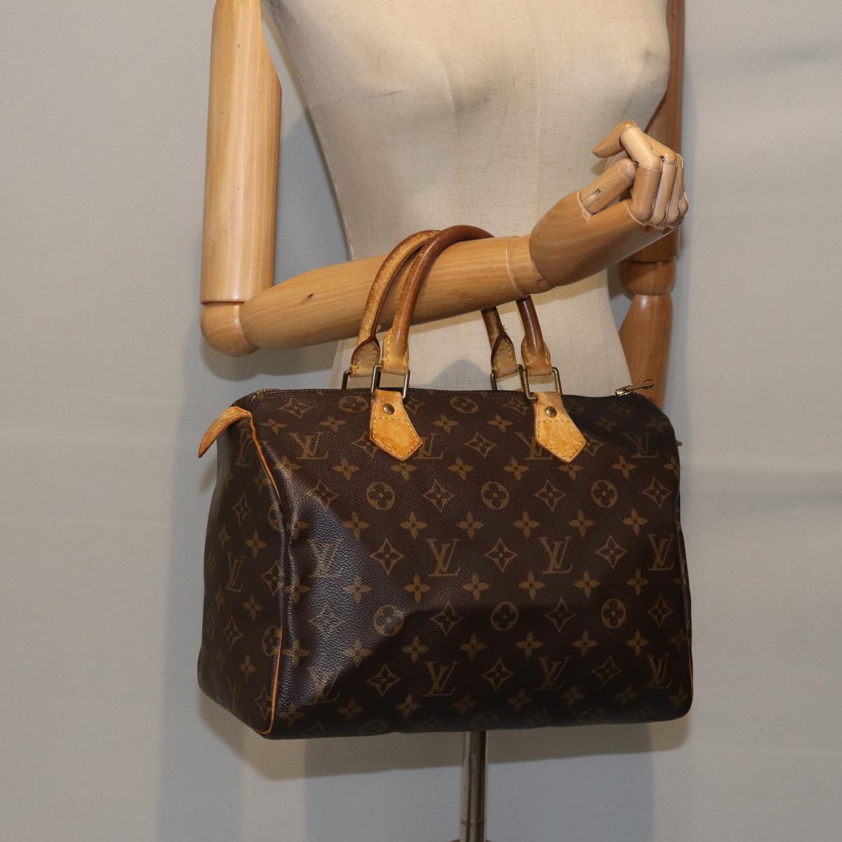 LOUIS VUITTON Monogram Speedy 30 Hand Bag M41526 LV Auth bs17809