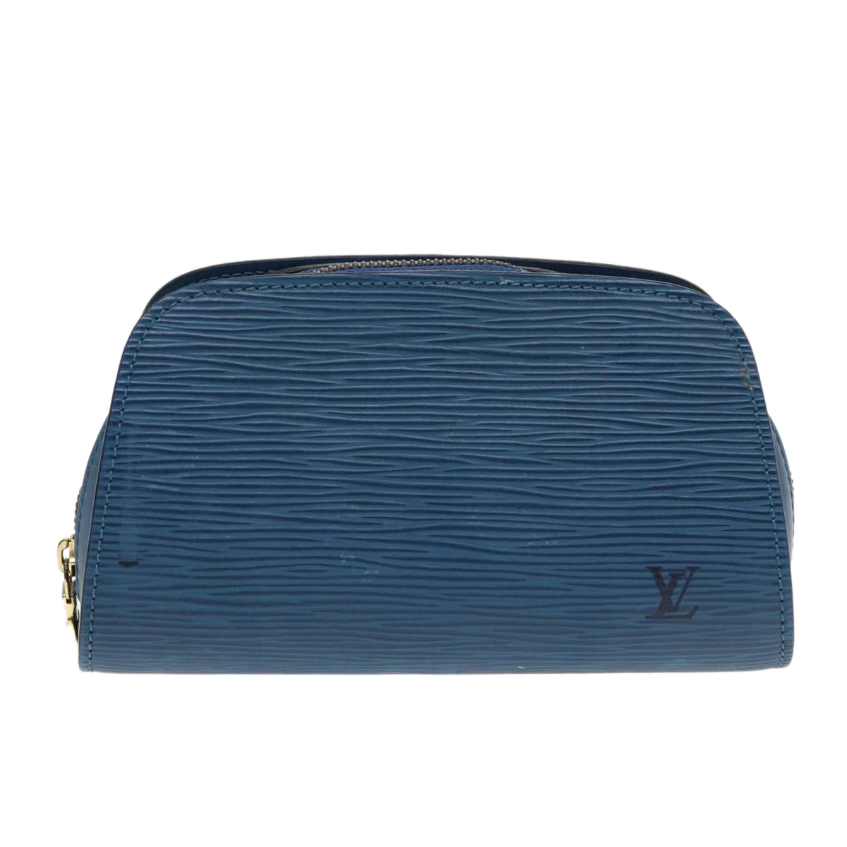 LOUIS VUITTON Epi Dauphine PM Pouch Blue M48445 LV Auth bs17810