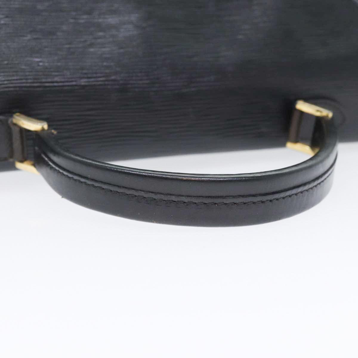 FENDI Hand Bag Leather Black Gold Auth bs17873