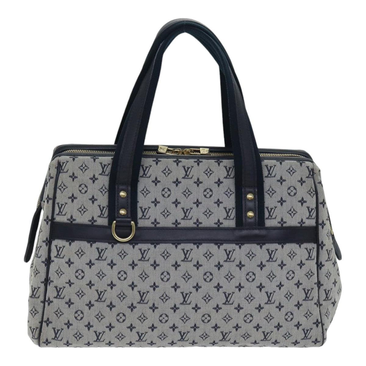 LOUIS VUITTON Monogram Mini Josephine GM Hand Bag Blue M92211 LV Auth bs17965