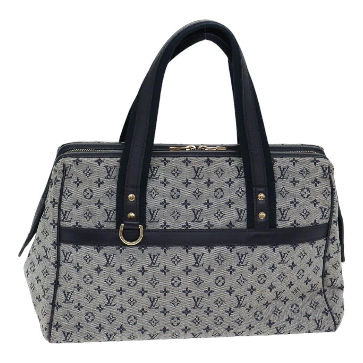 LOUIS VUITTON Monogram Mini Josephine GM Hand Bag Blue M92211 LV Auth bs17965