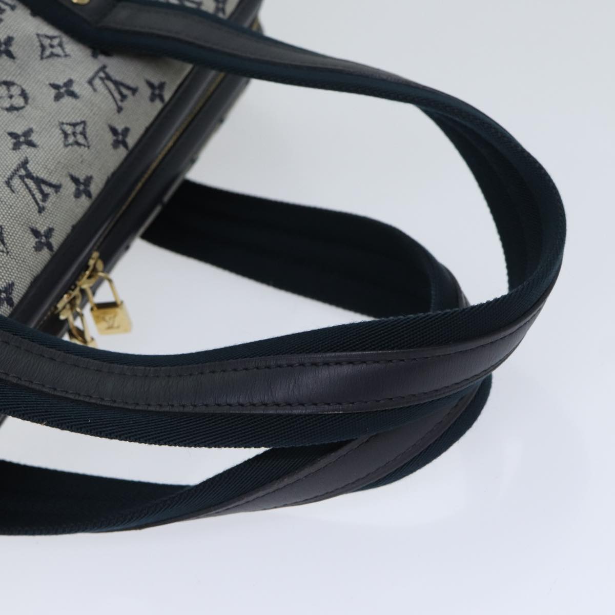 LOUIS VUITTON Monogram Mini Josephine GM Hand Bag Blue M92211 LV Auth bs17965