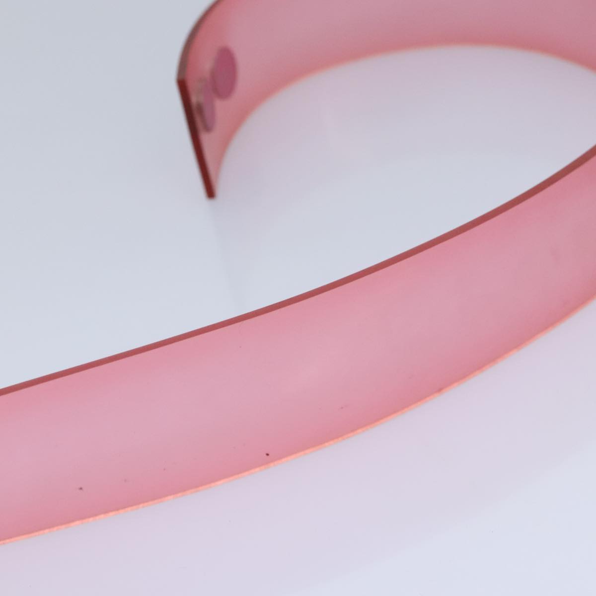 CHANEL Belt Vinyl Pink CC Auth bs17983