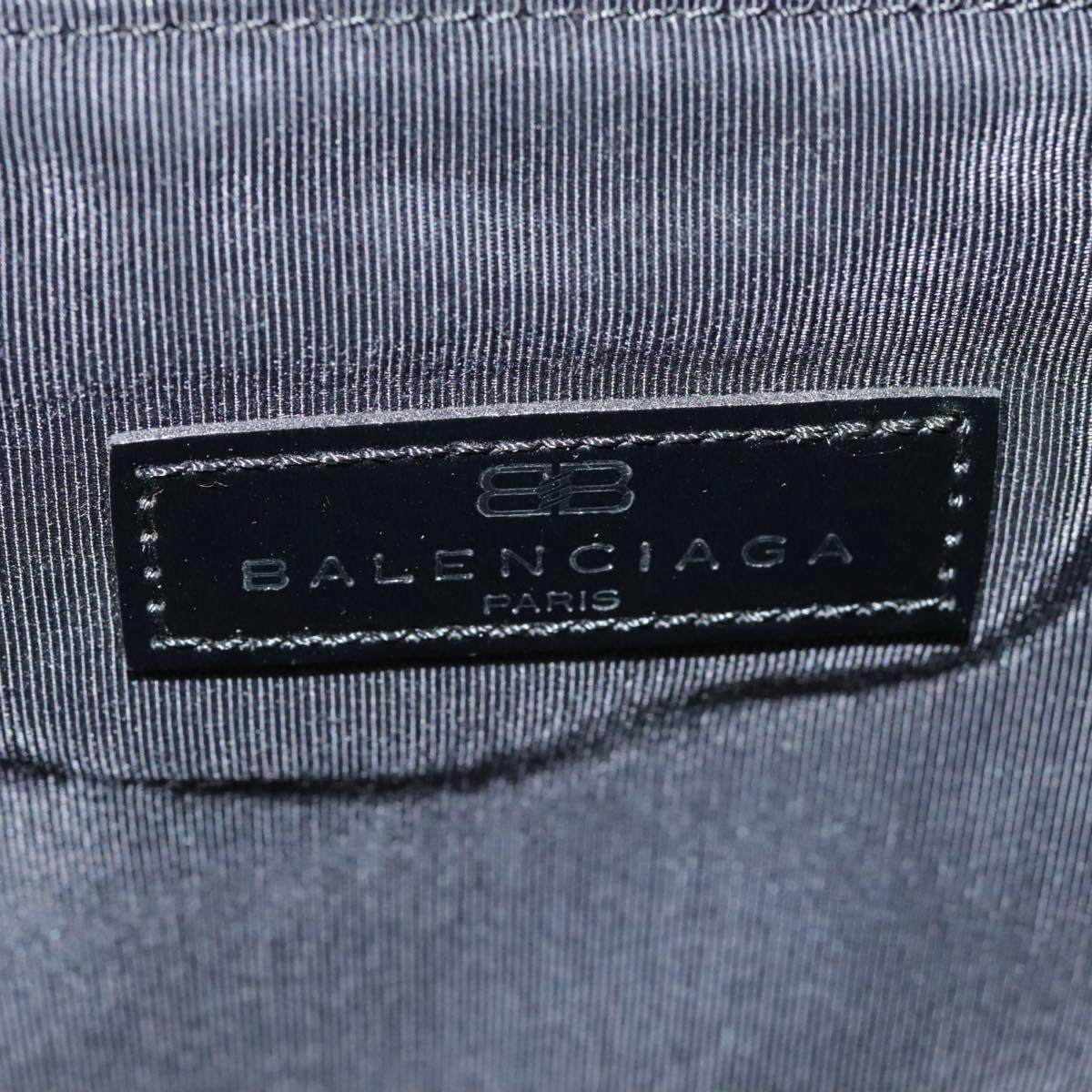 BALENCIAGA Hand Bag Canvas Black Auth bs18023