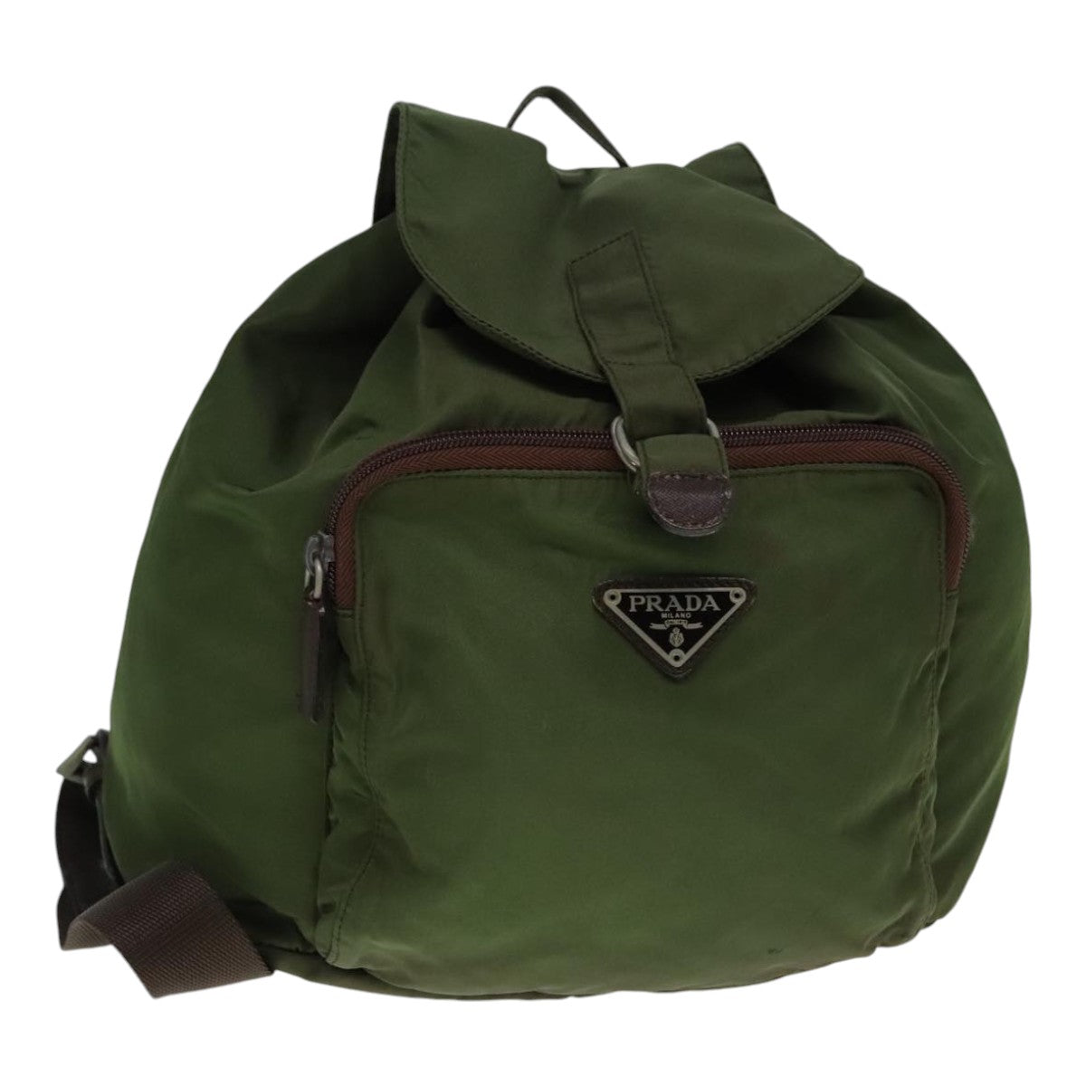 PRADA Backpack Nylon Green Auth bs18089