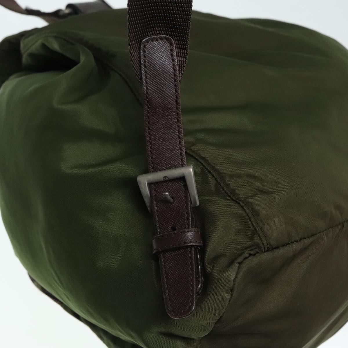 PRADA Backpack Nylon Green Auth bs18089