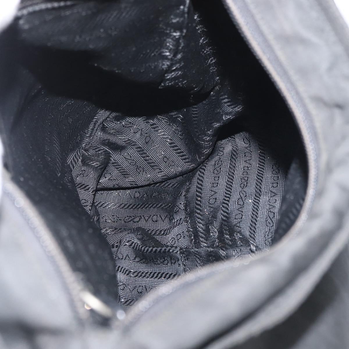 PRADA Shoulder Bag Nylon Black Auth bs18091