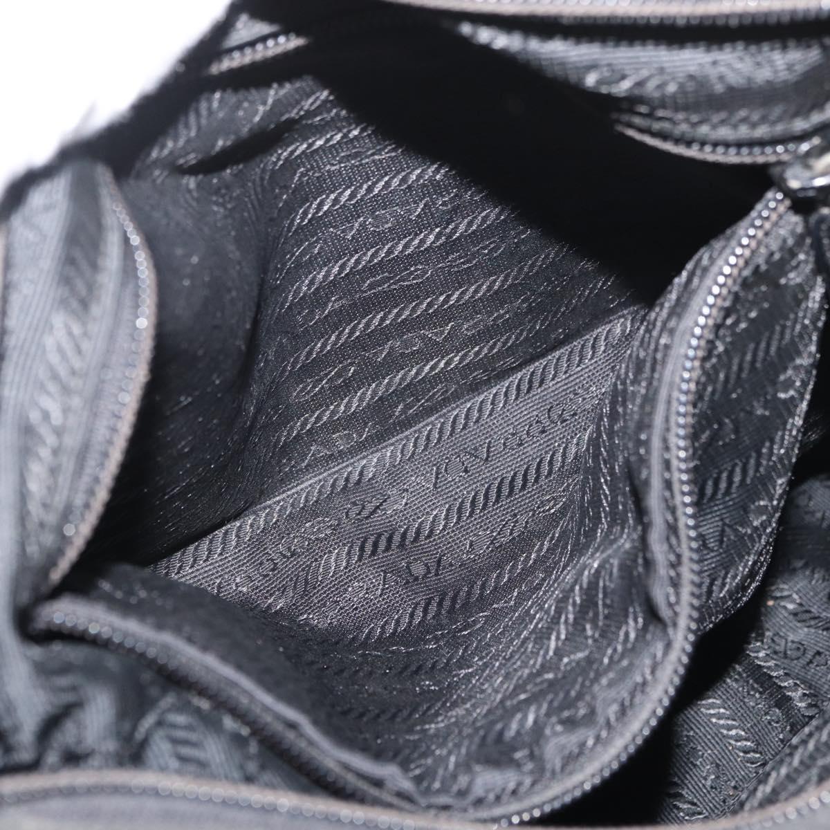 PRADA Shoulder Bag Nylon Black Auth bs18091