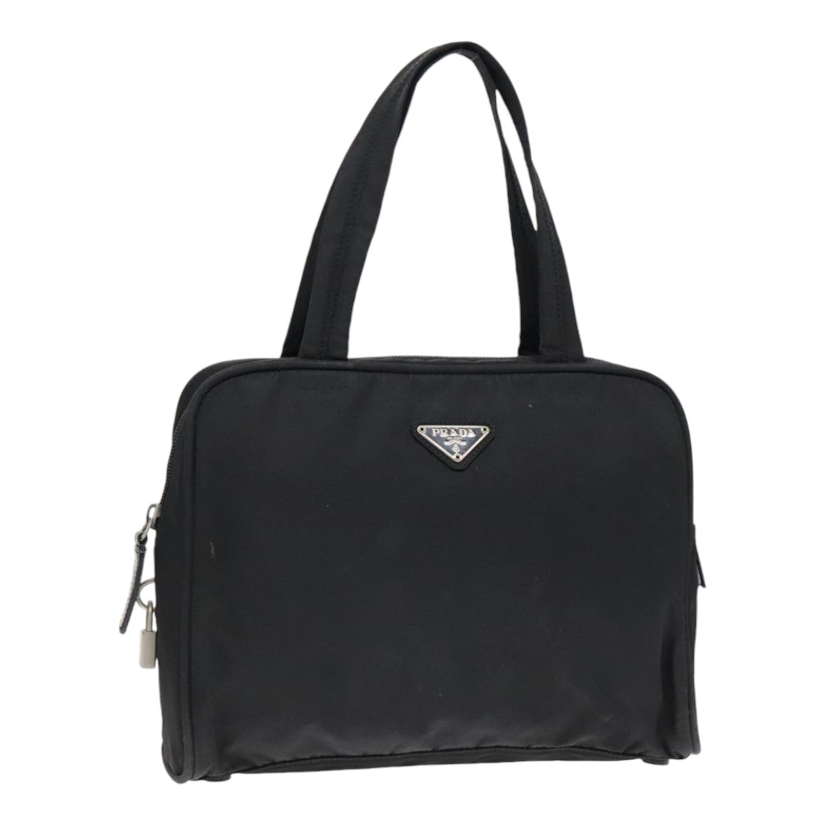 PRADA Hand Bag Nylon Black Auth bs18105