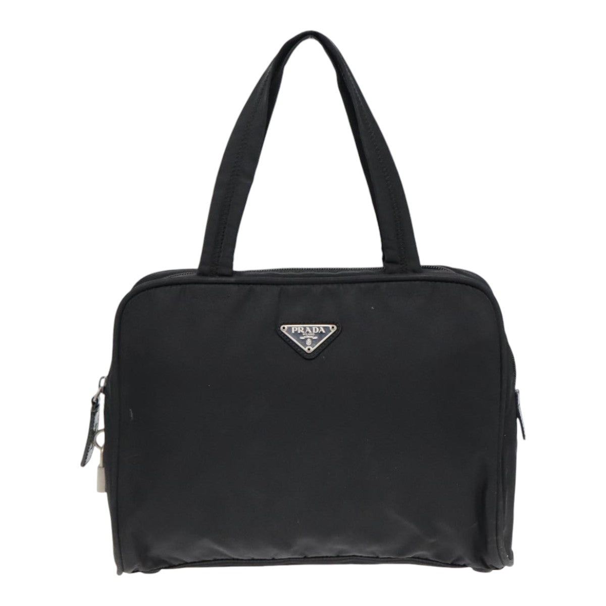 PRADA Hand Bag Nylon Black Auth bs18105