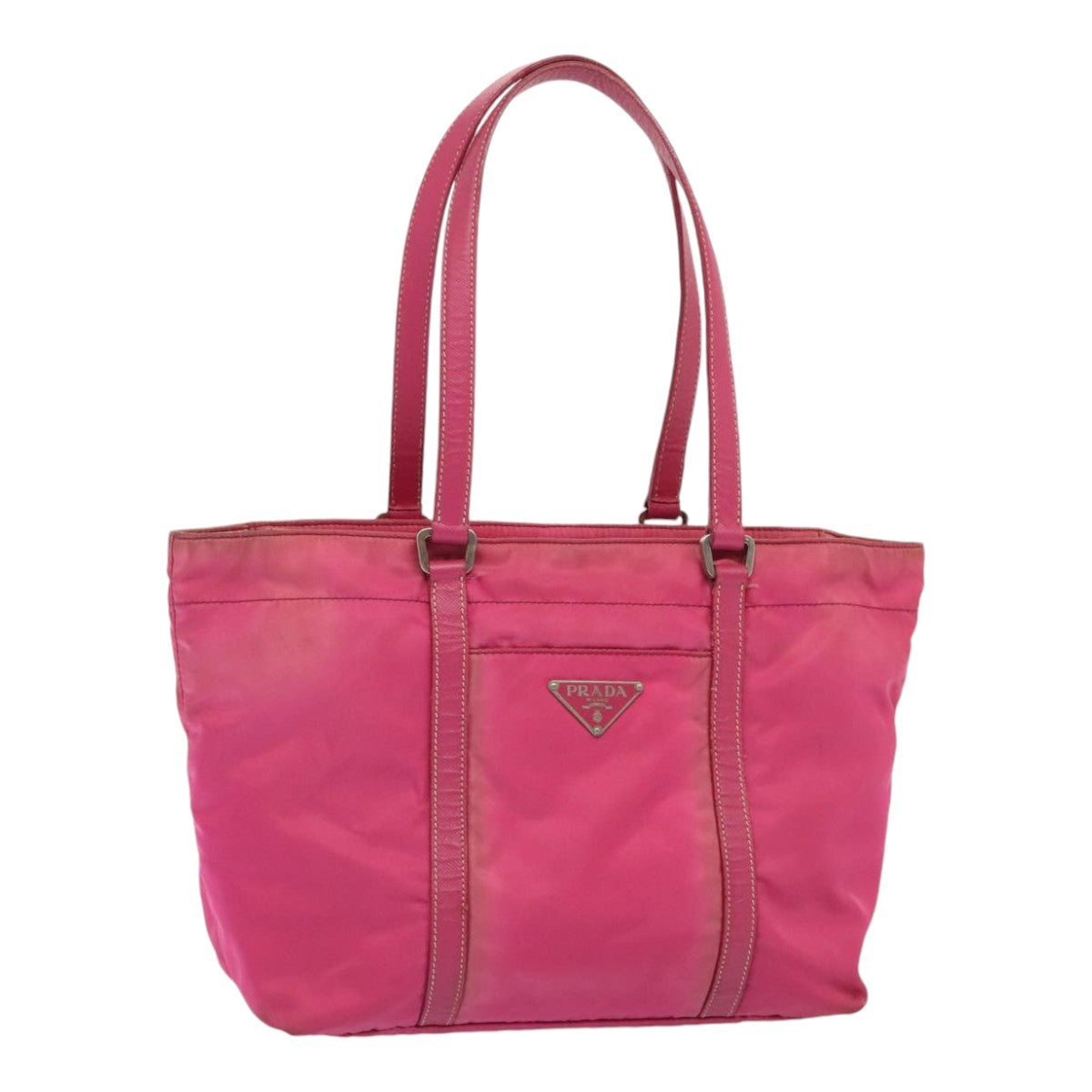 PRADA Hand Bag Nylon Pink Auth bs18106