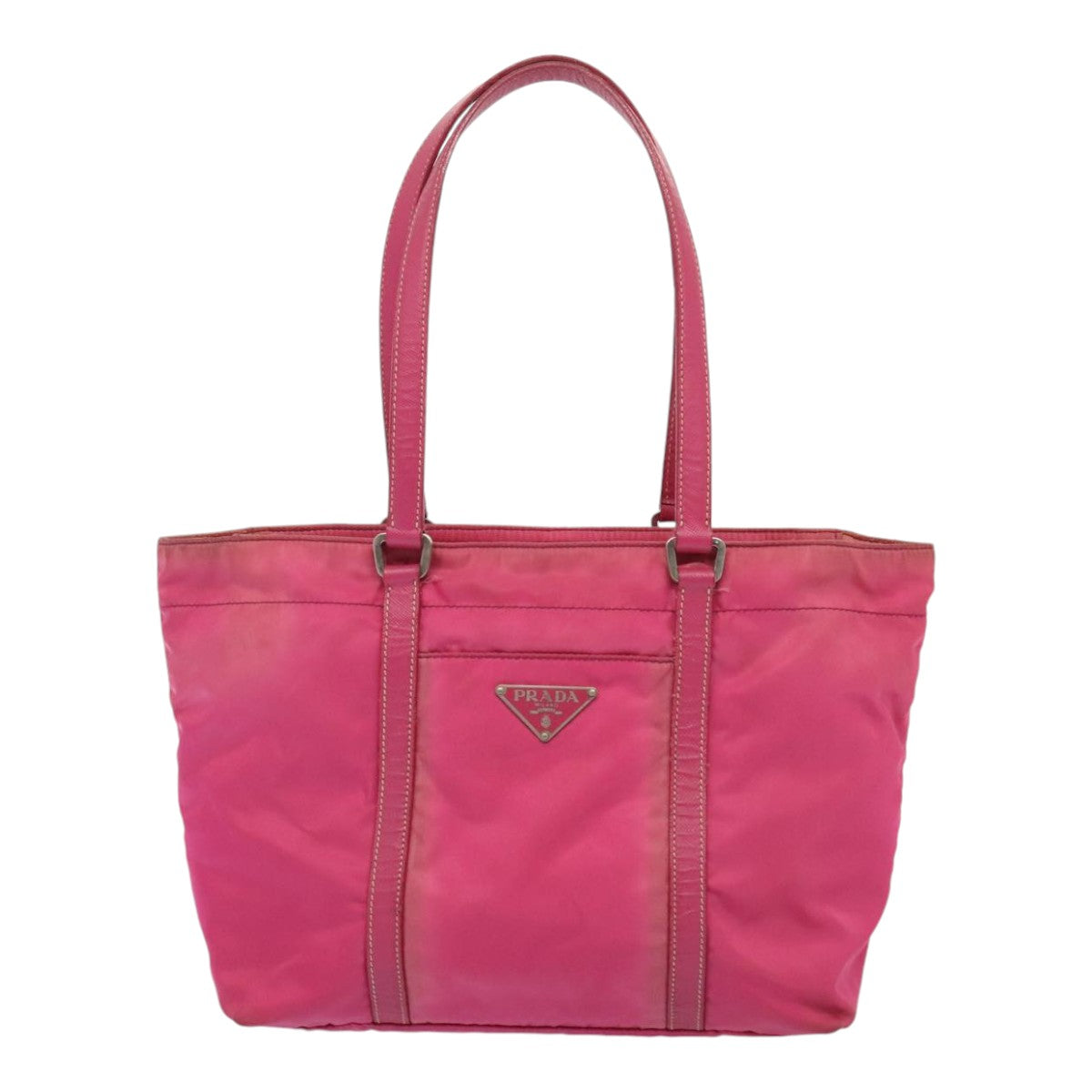 PRADA Hand Bag Nylon Pink Auth bs18106