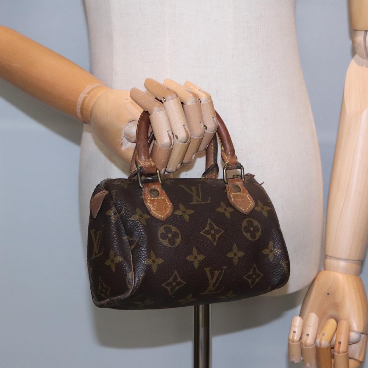 LOUIS VUITTON Monogram Mini Speedy Hand Bag M41534 LV Auth bs18116