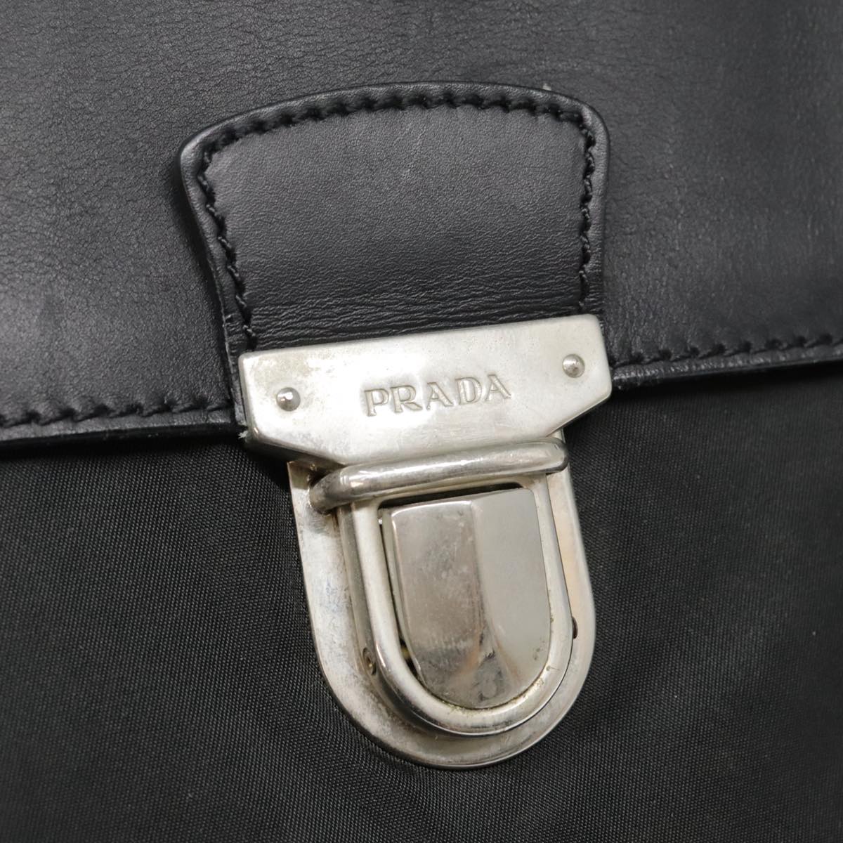 PRADA Hand Bag Nylon Black Auth bs18123