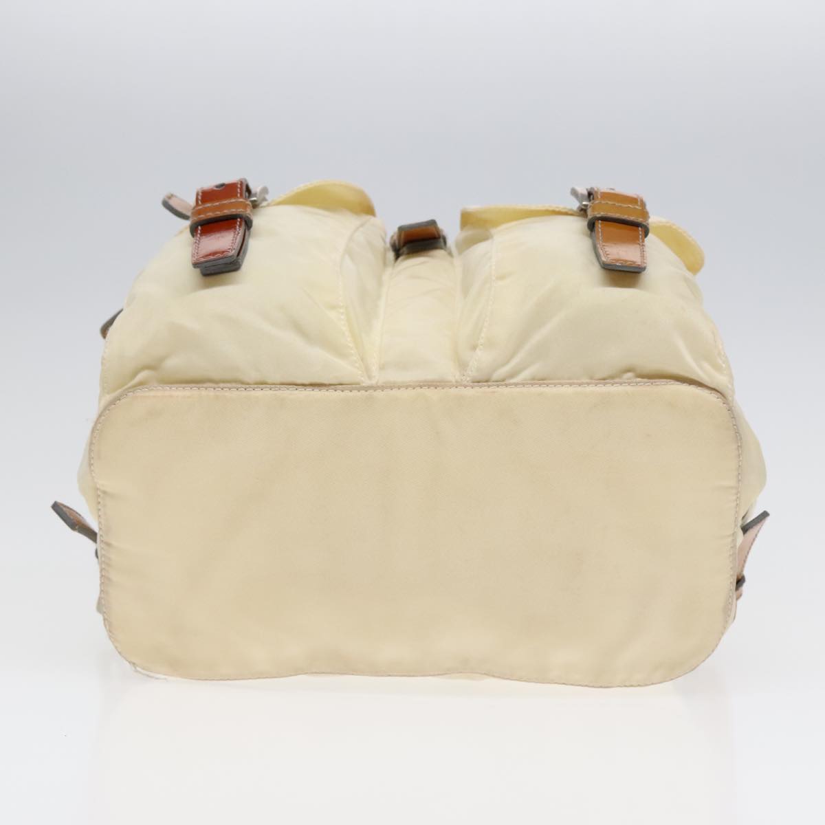 PRADA Backpack Nylon Beige Auth bs18141