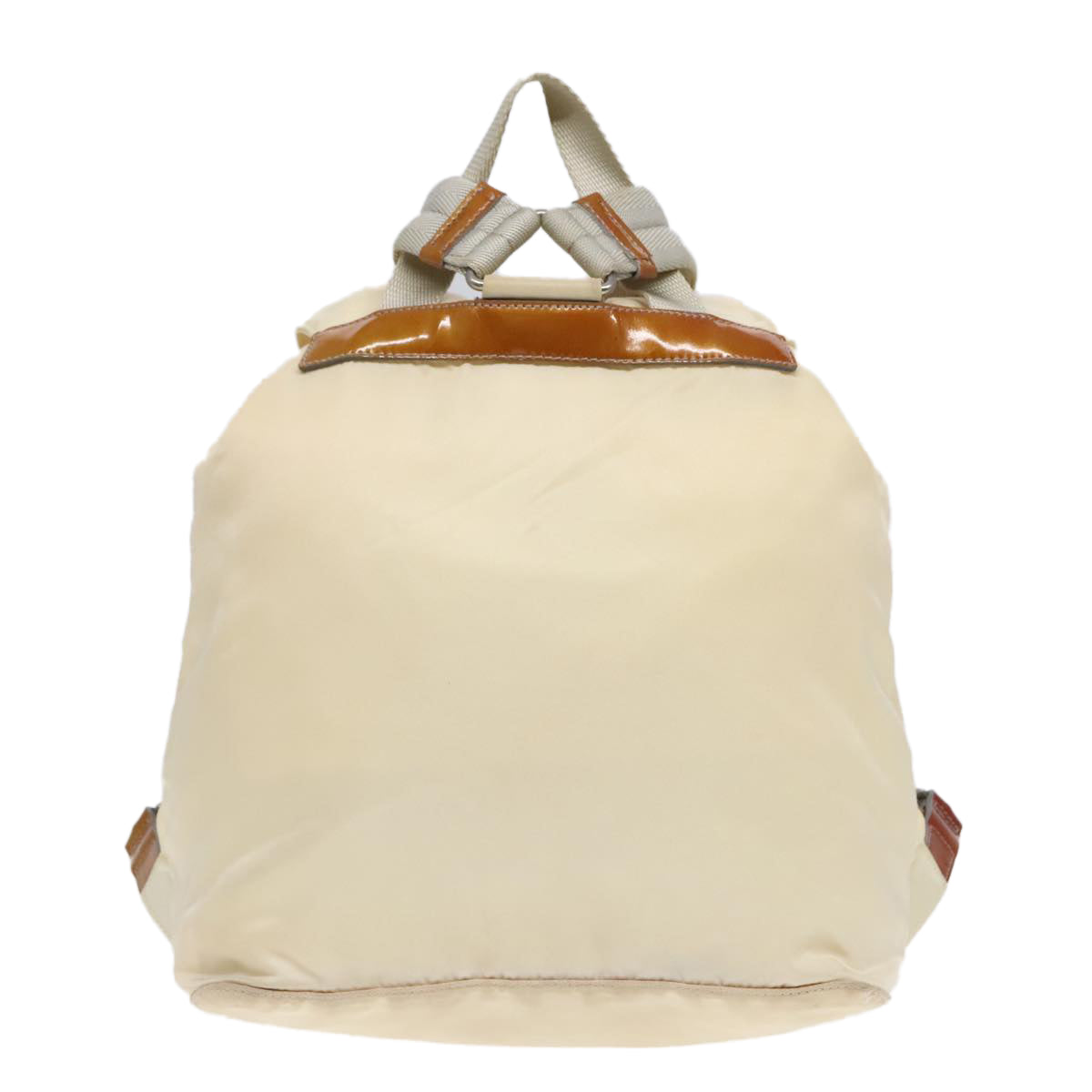 PRADA Backpack Nylon Beige Auth bs18141