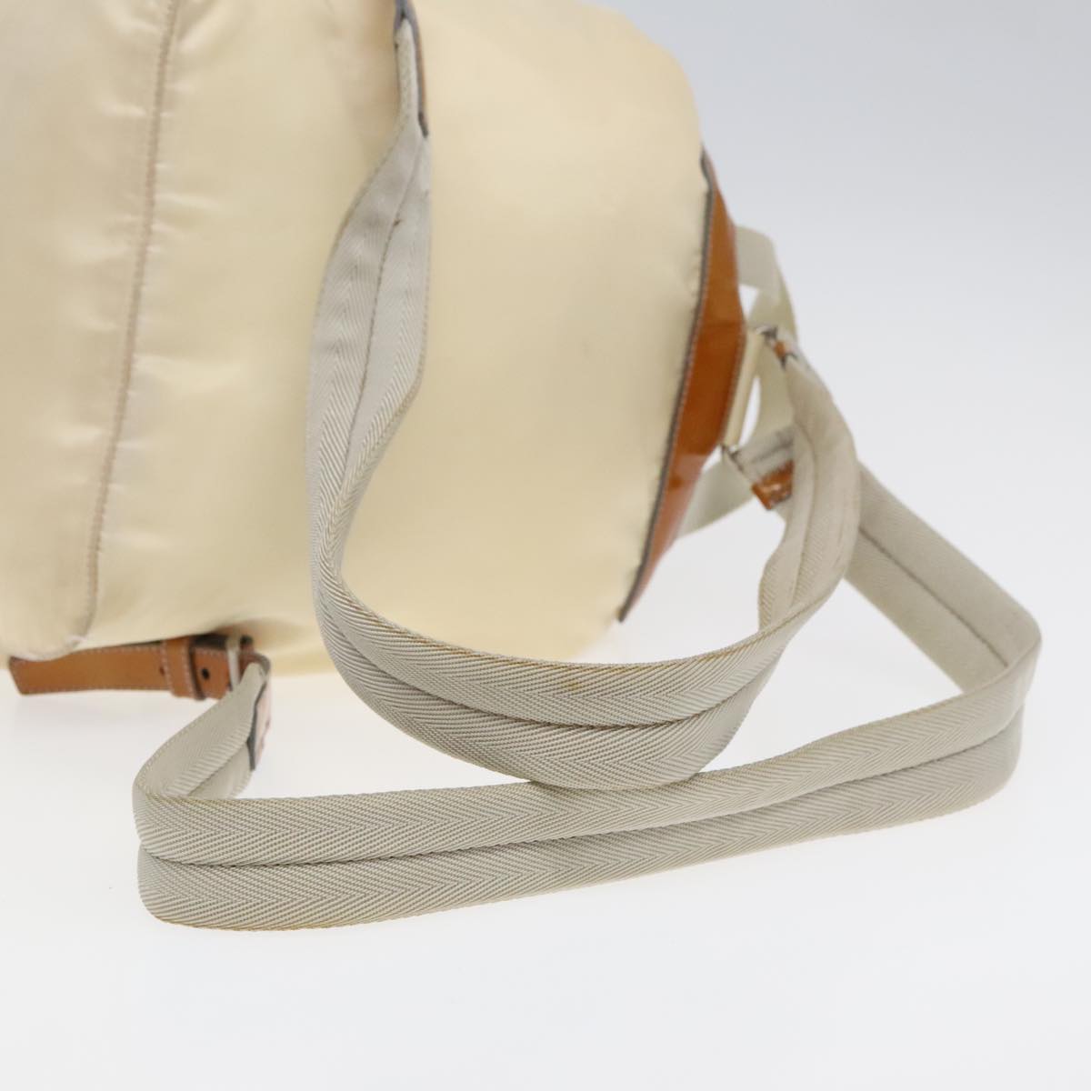 PRADA Backpack Nylon Beige Auth bs18141