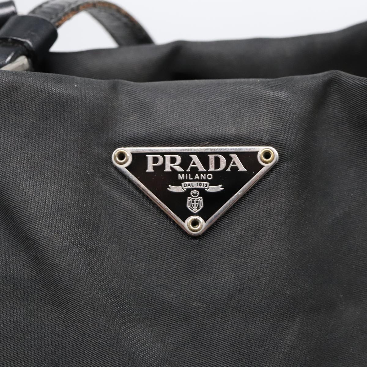 PRADA Hand Bag Nylon Black Auth bs18143