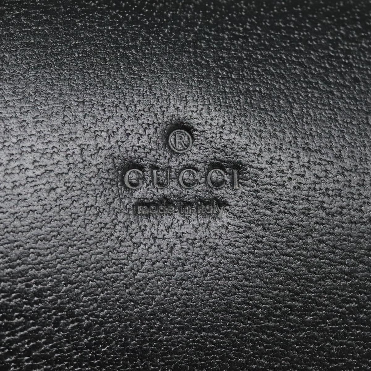 GUCCI Bamboo Hand Bag Leather Black Auth bs18152