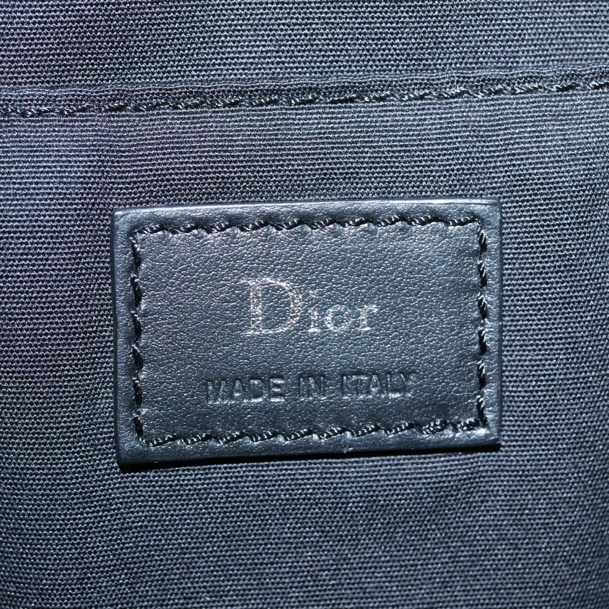 Christian Dior Backpack Nylon Black Silver Auth bs18172