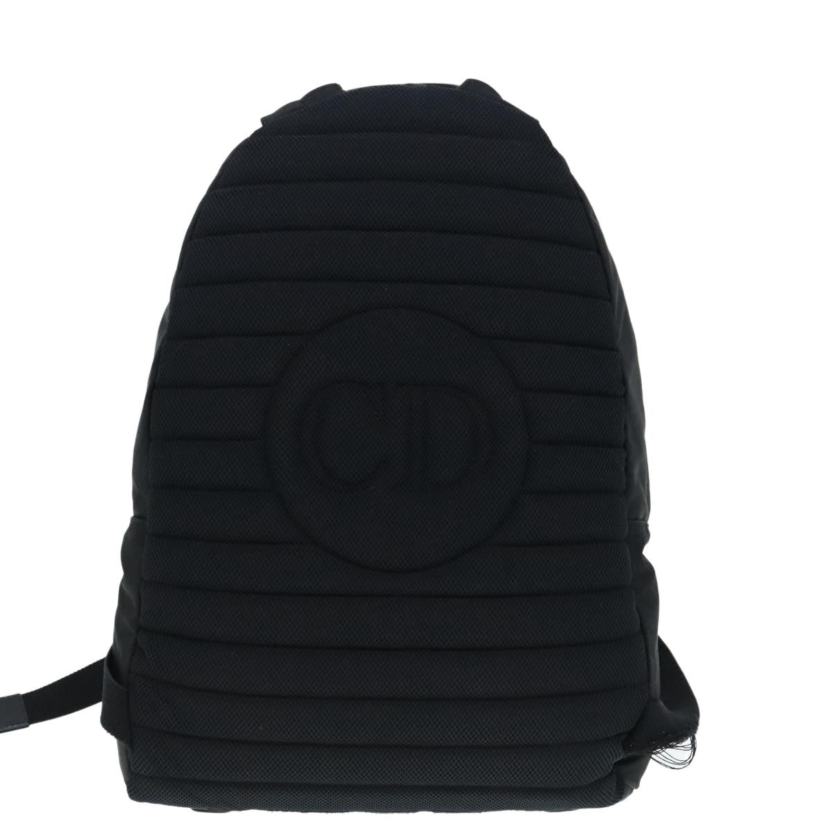 Christian Dior Backpack Nylon Black Silver Auth bs18172