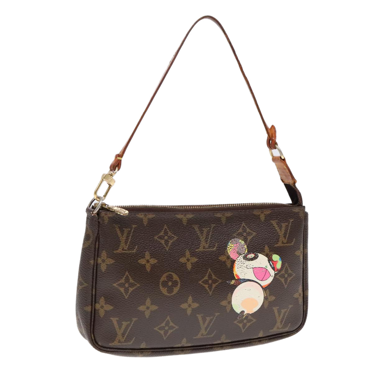 LOUIS VUITTON Monogram Panda Pochette Accessoires Pouch M51981 LV Auth bs18183