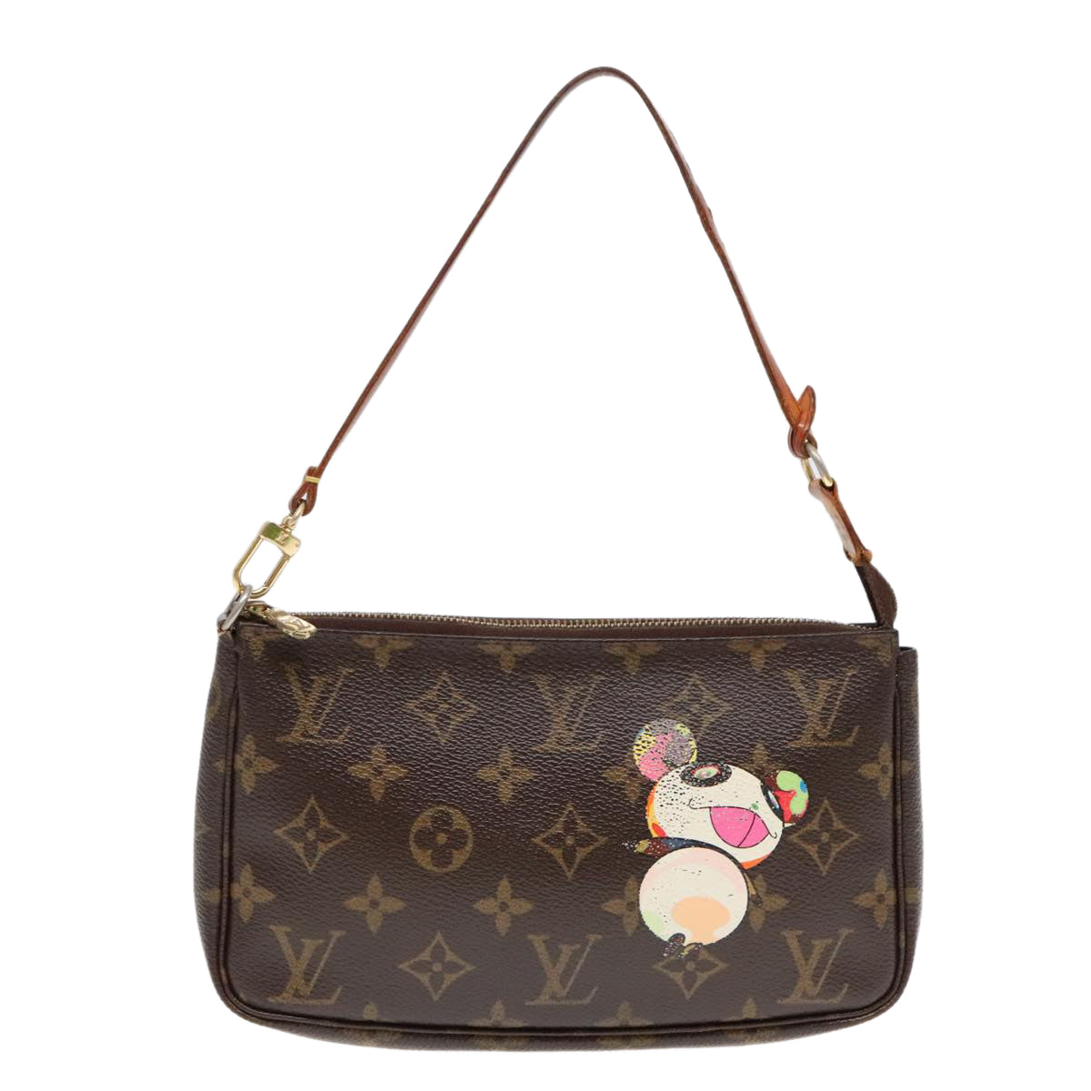 LOUIS VUITTON Monogram Panda Pochette Accessoires Pouch M51981 LV Auth bs18183