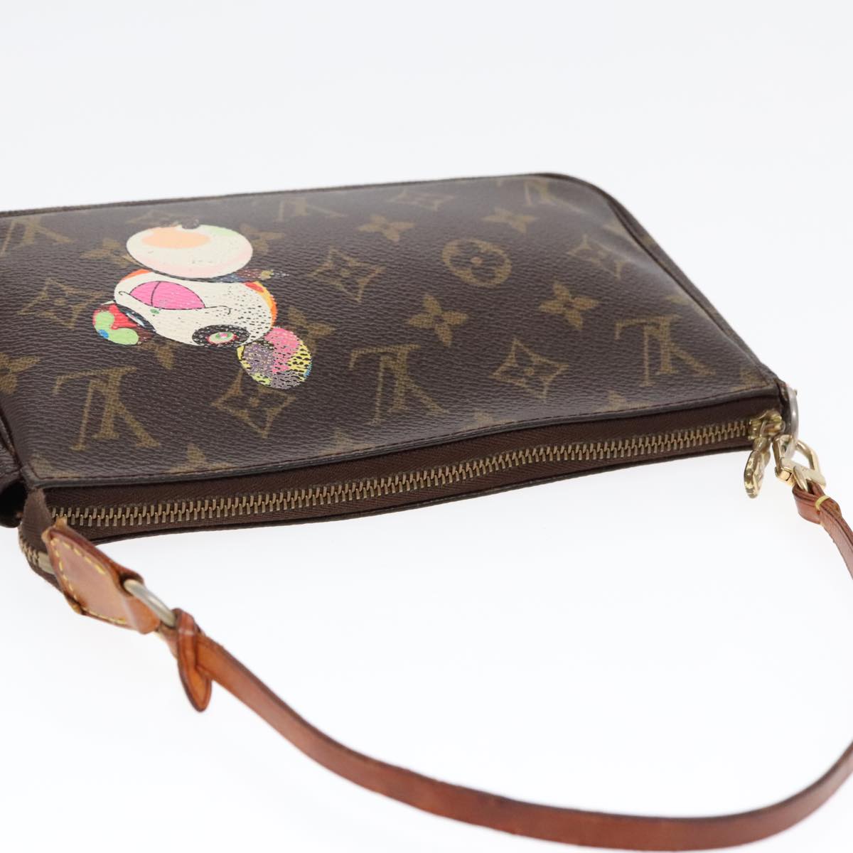 LOUIS VUITTON Monogram Panda Pochette Accessoires Pouch M51981 LV Auth bs18183