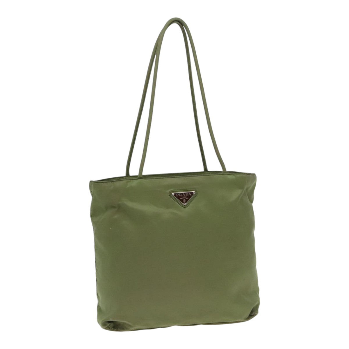 PRADA Tote Bag Nylon Khaki Auth bs18198