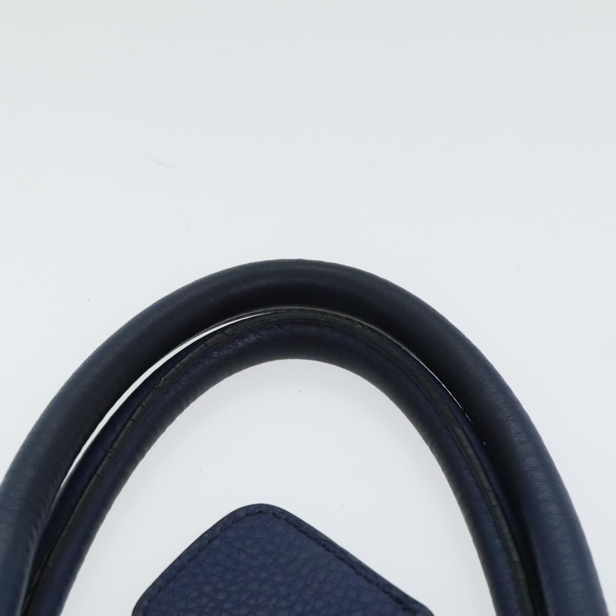 PRADA Hand Bag Leather 2way Navy Auth bs18200