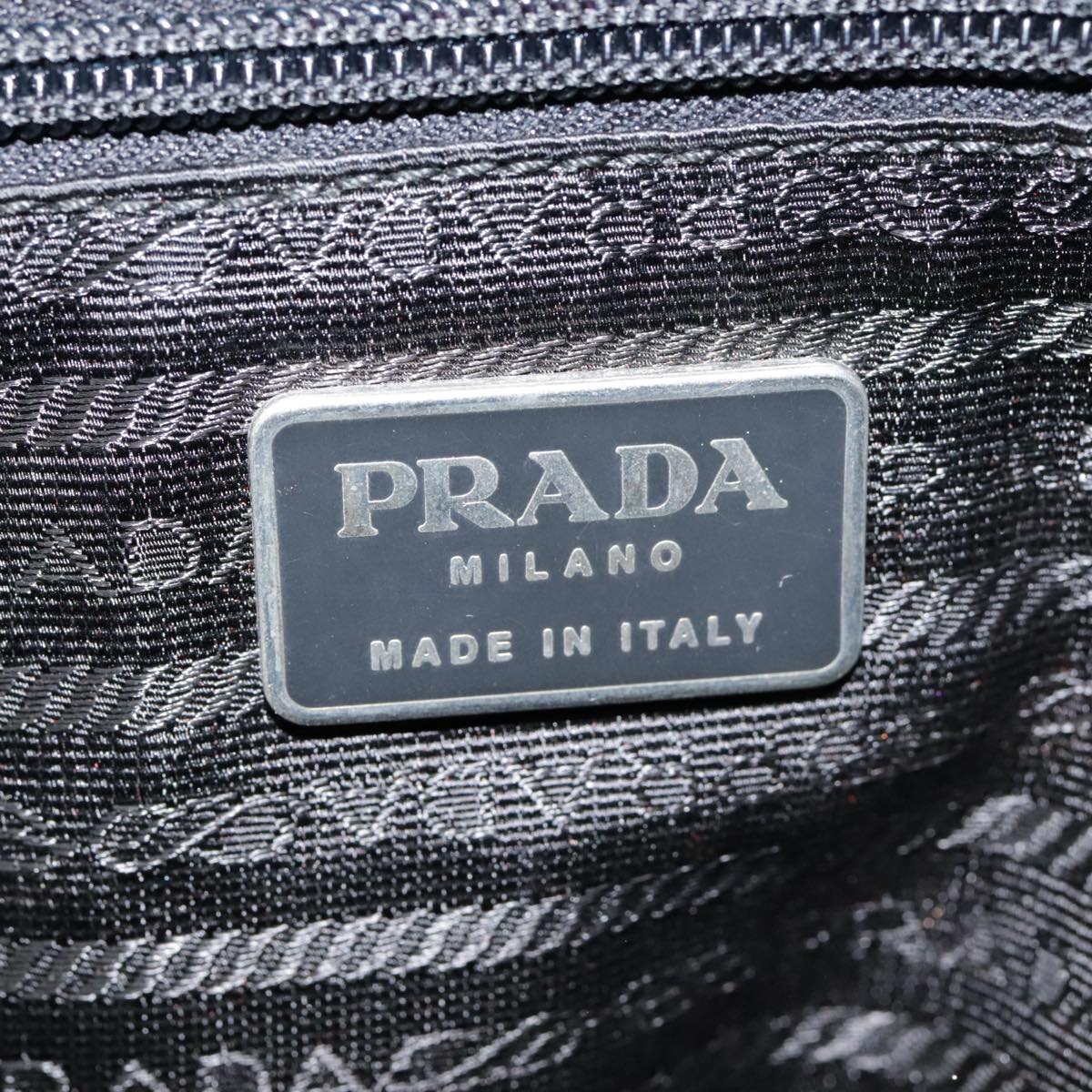 PRADA Hand Bag Nylon Green Auth bs18209