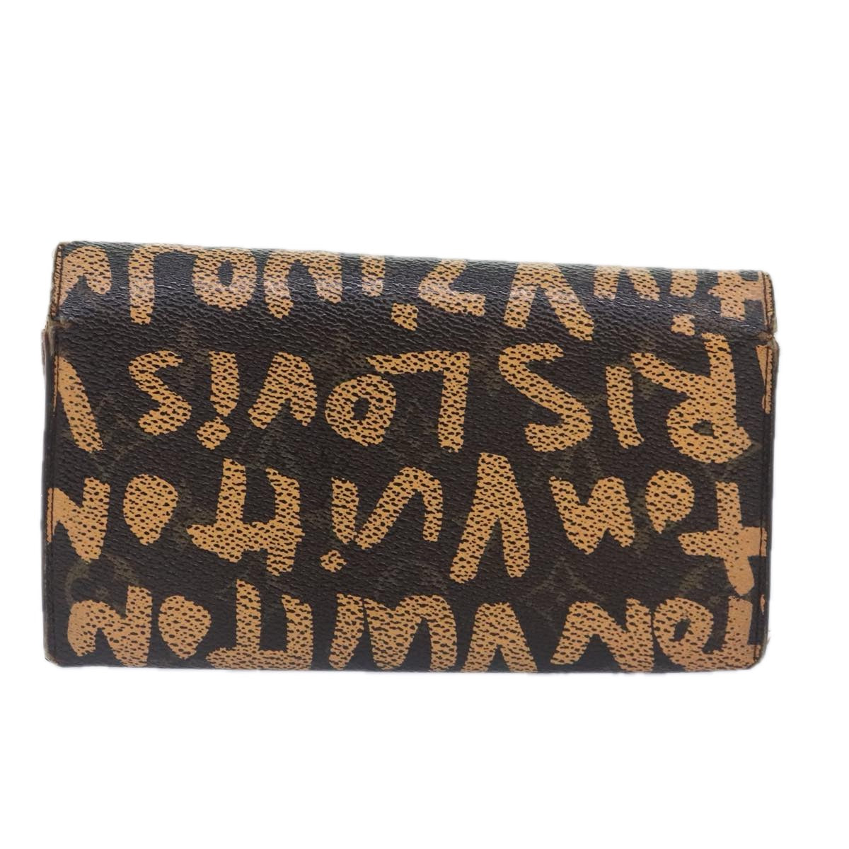 LOUIS VUITTON Monogram Graffiti Porte Monnaie Credit Wallet M92190 Auth bs18227