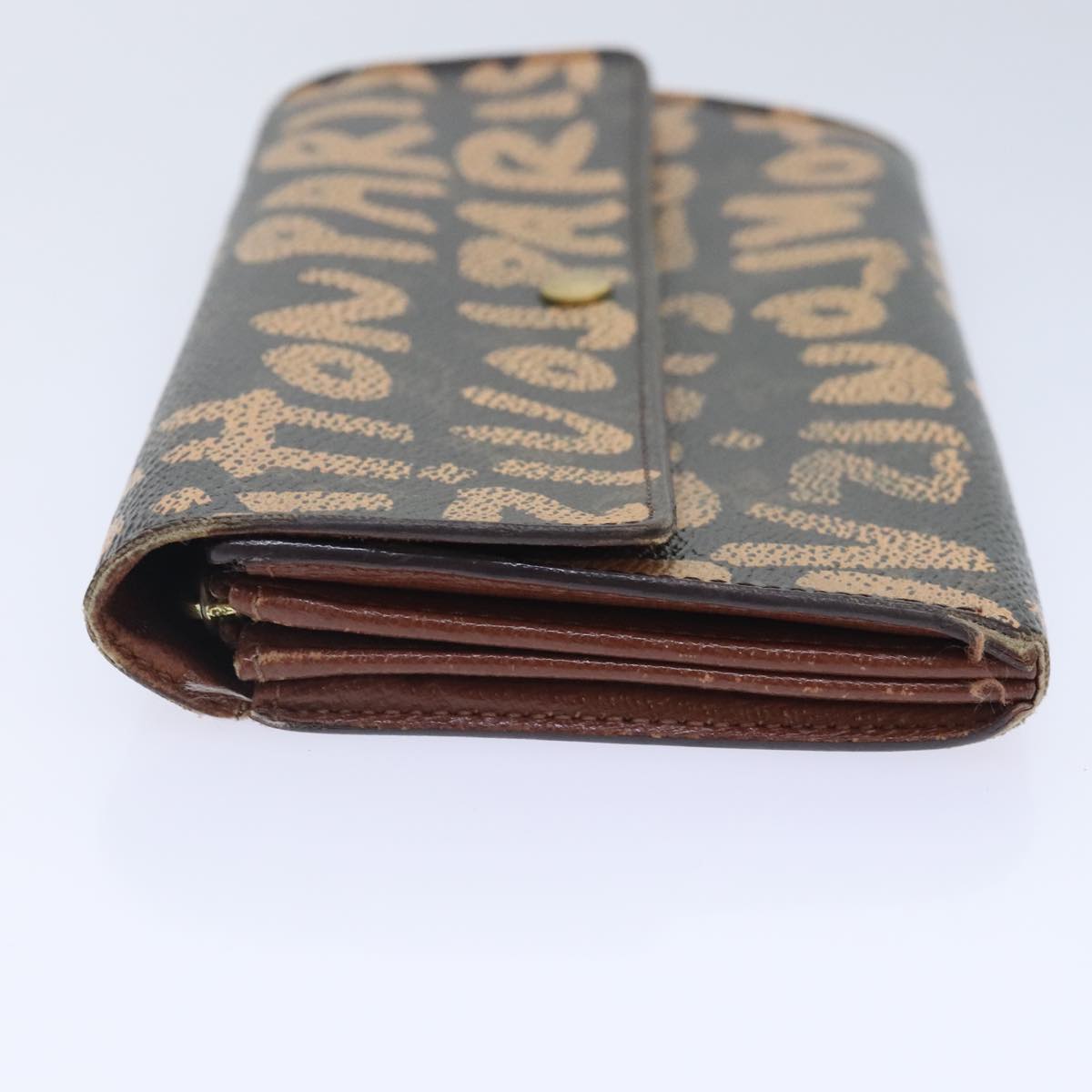 LOUIS VUITTON Monogram Graffiti Porte Monnaie Credit Wallet M92190 Auth bs18227