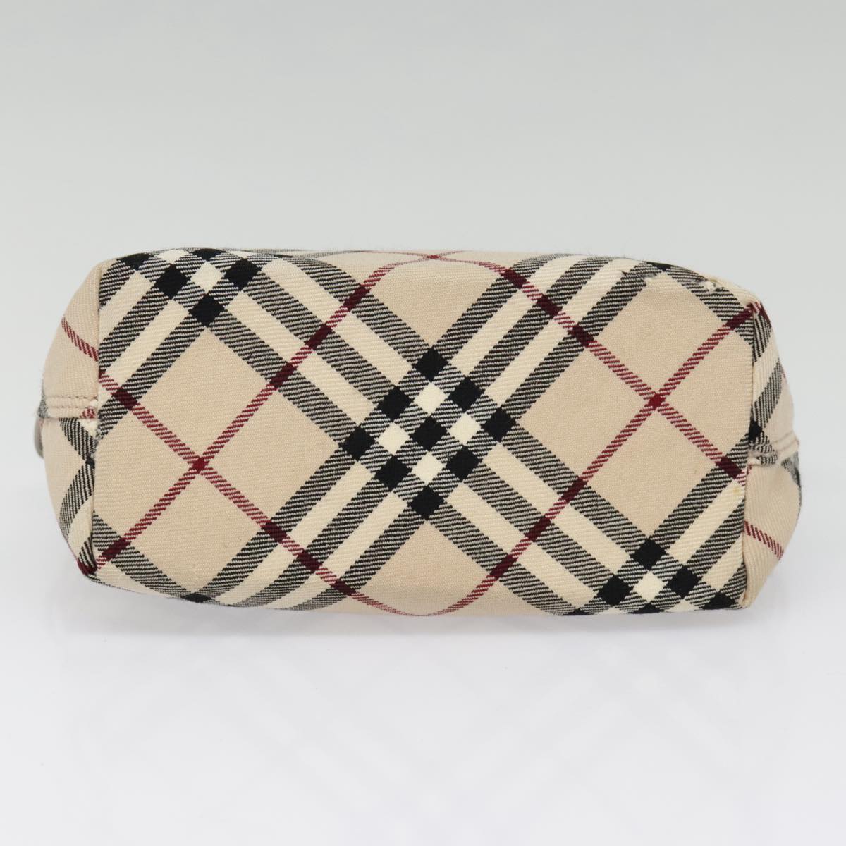 BURBERRY Nova Check Blue Label Shoulder Bag Canvas Beige Auth bs18240