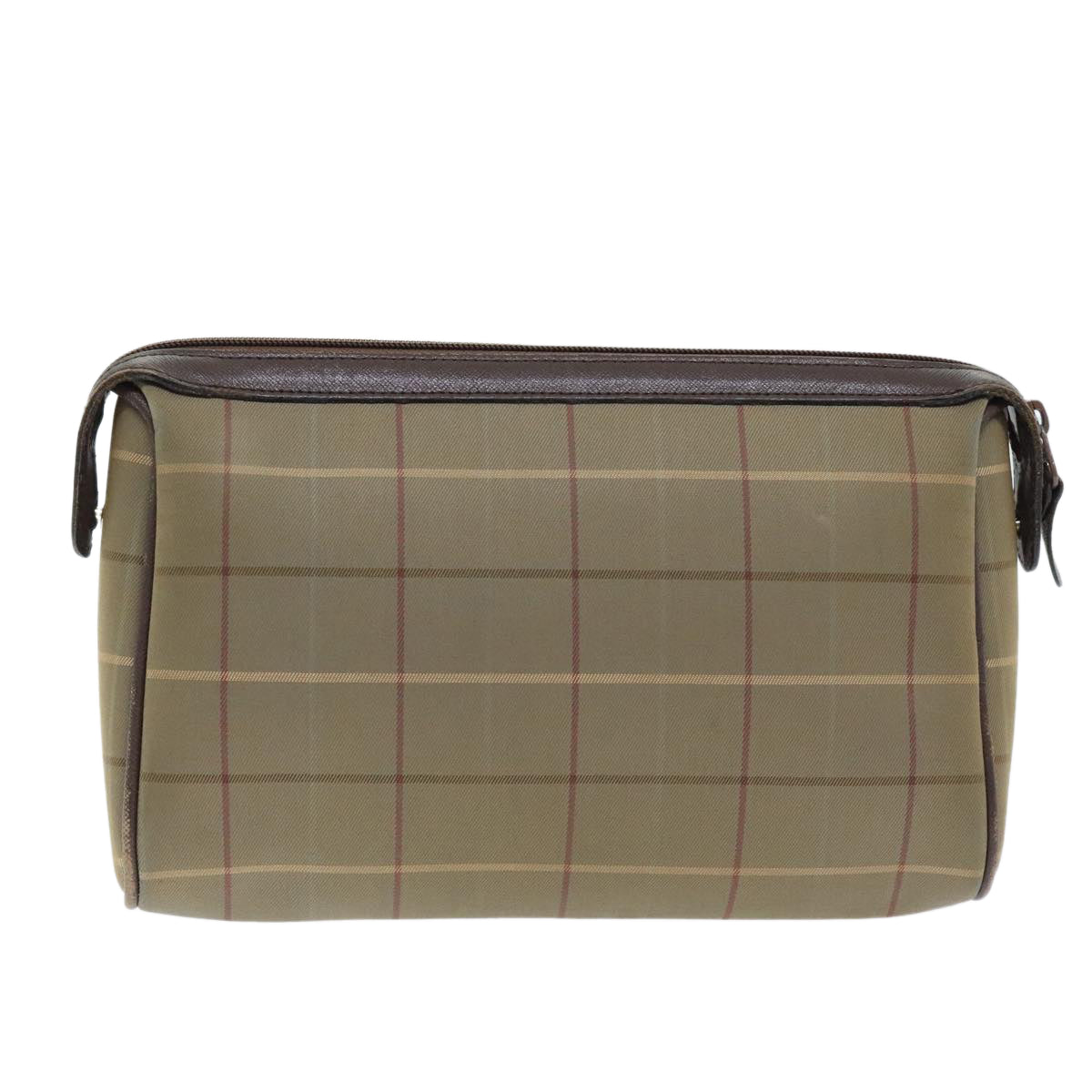 Burberrys Nova Check Clutch Bag Canvas Brown Auth bs18261